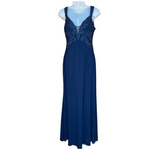 Betsy & Adam Navy Blue Maxi Dress